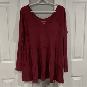 American Eagle Babydoll Long Sleeve